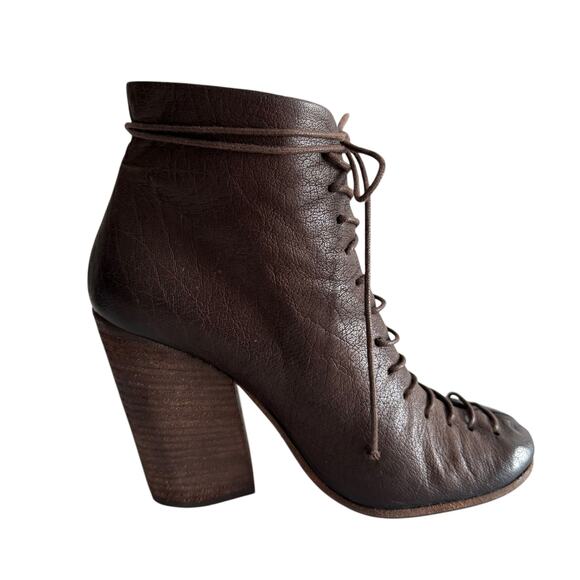 Marsell Bolla Leather Lace Up Heeled Boots